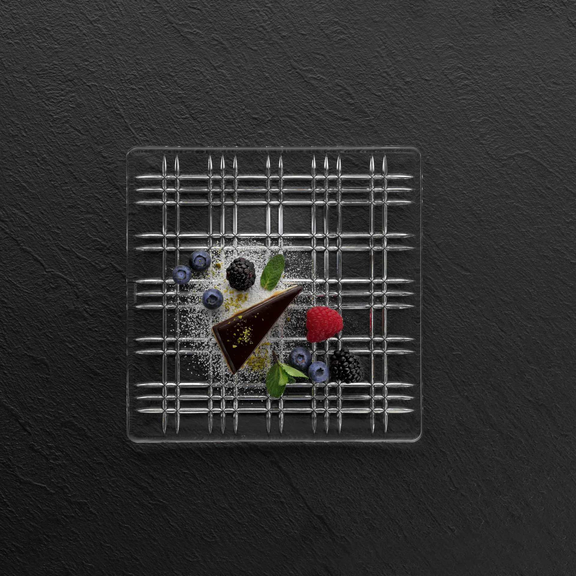 Square-lautanen 21 x 21 cm, kirkas Nachtmann