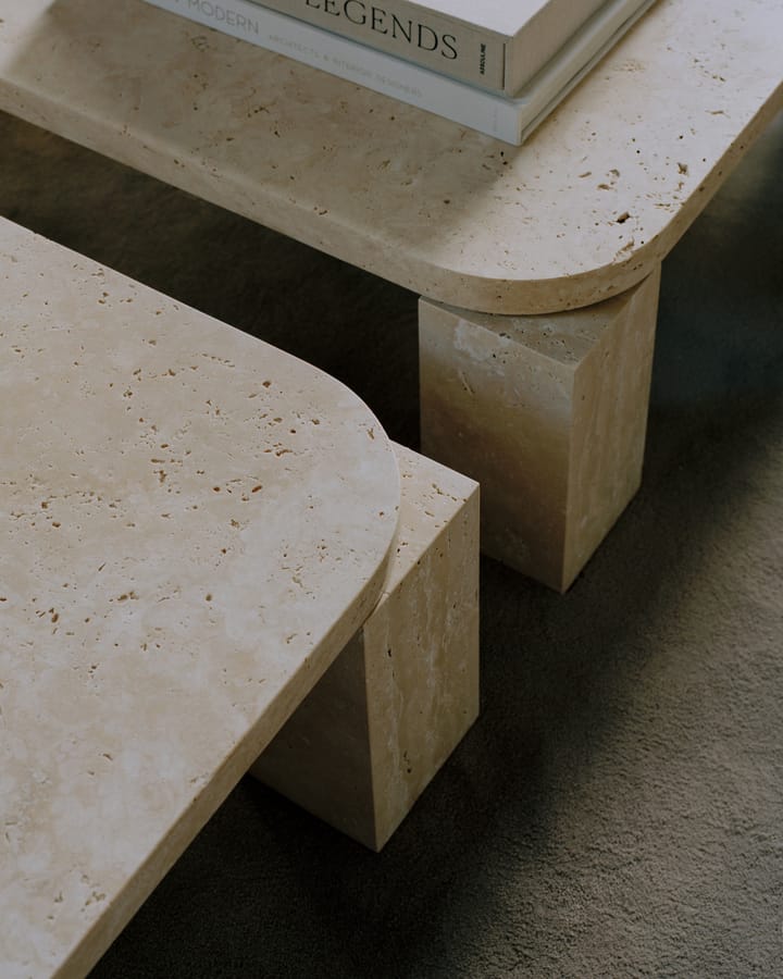 Atlas sohvapöytä 82x82 cm, Unfilled Travertine New Works