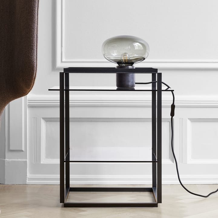 Karl-Johan pöytävalaisin - Black marquina-smoked glass - New Works