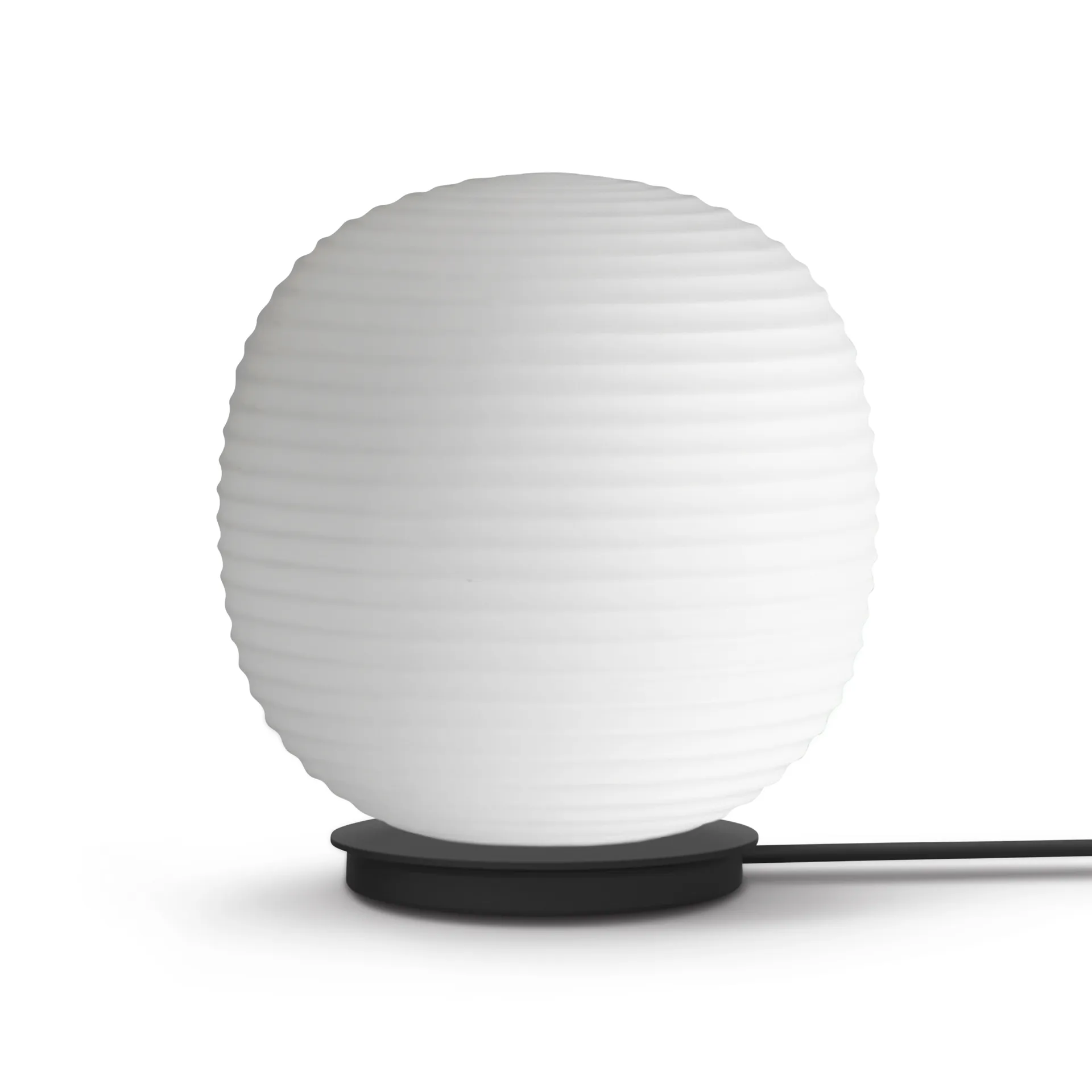 Lantern Globe -pöytävalaisin medium, Frosted white opal glass New Works