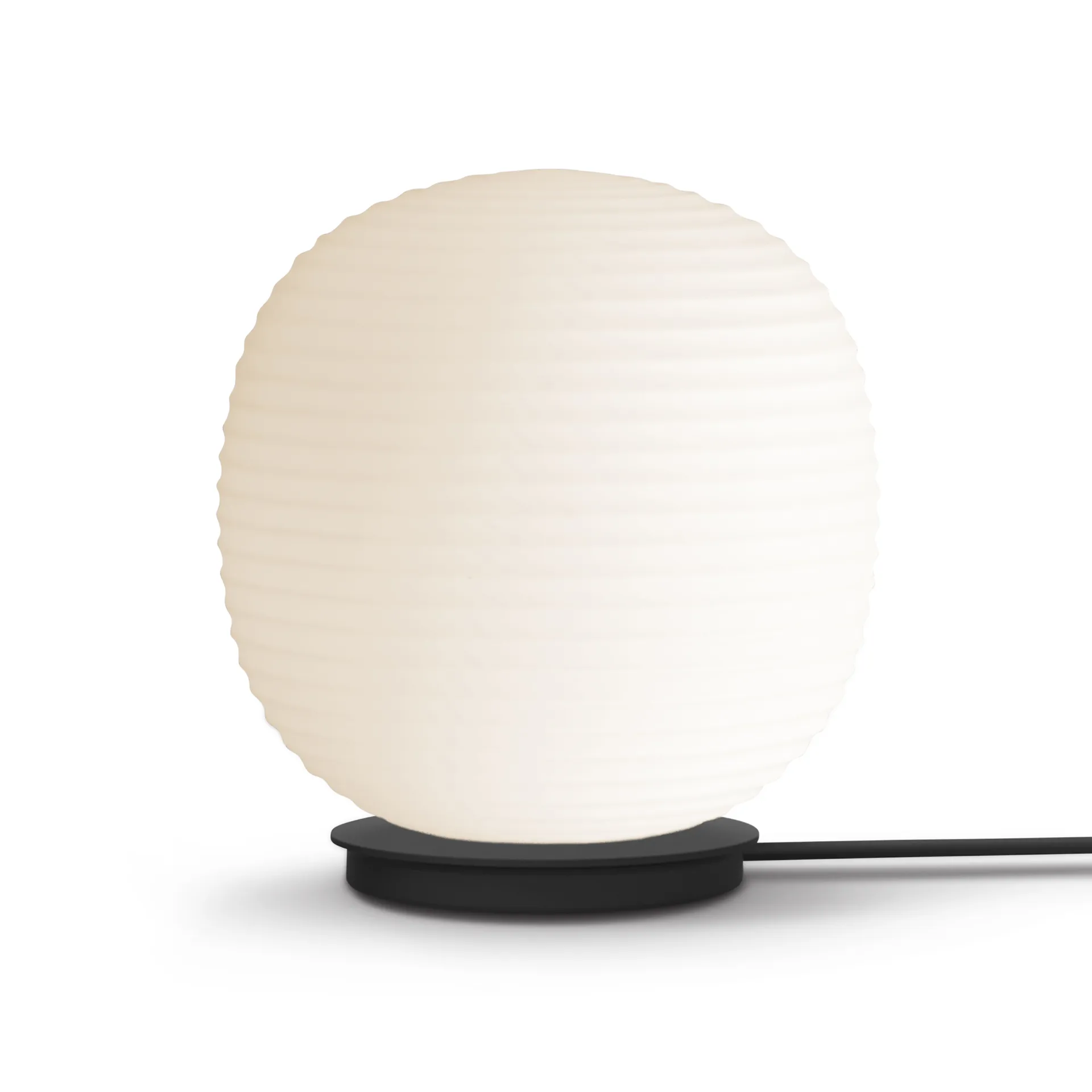 Lantern Globe -pöytävalaisin medium, Frosted white opal glass New Works