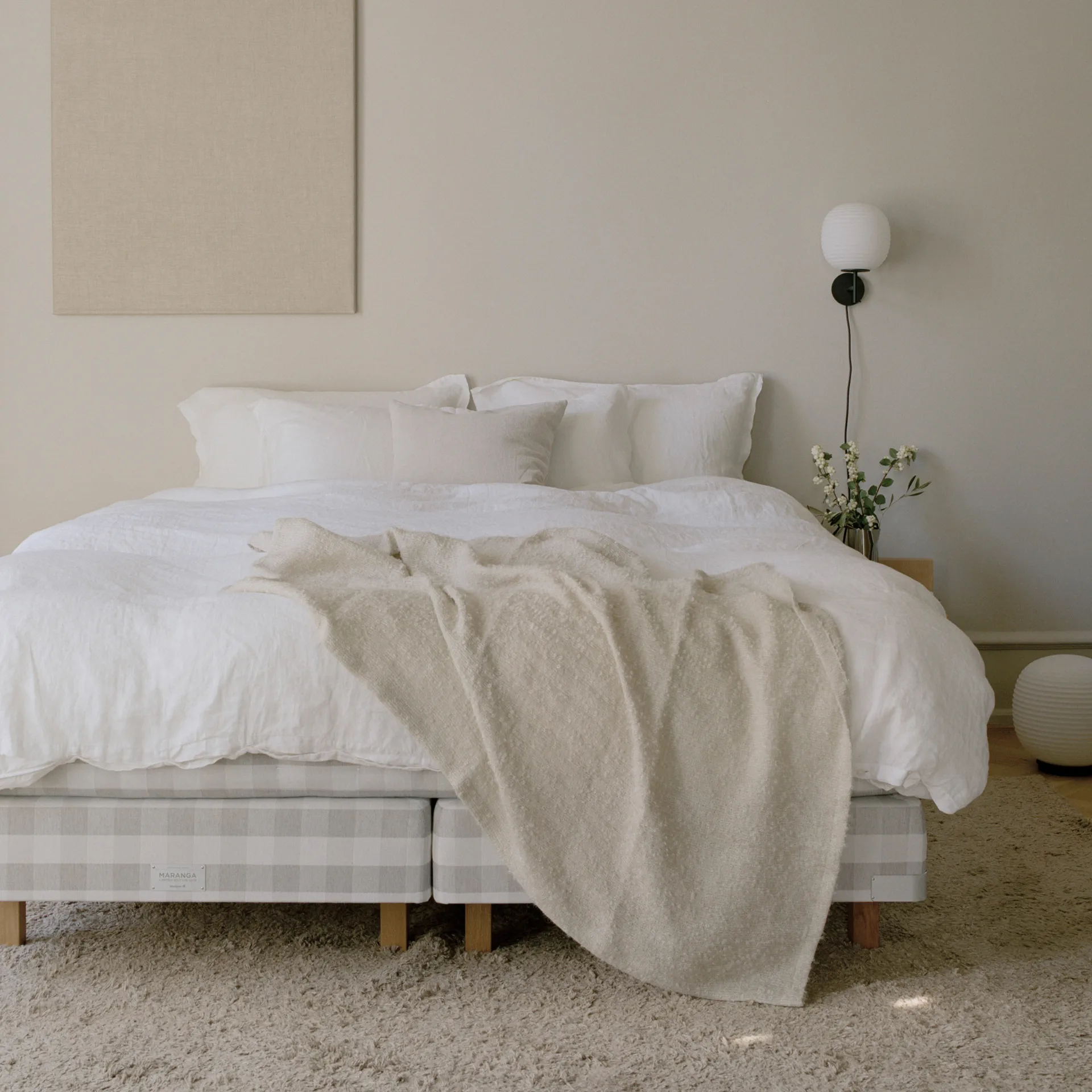 Lantern seinävalaisin small, Frosted white opal glass New Works