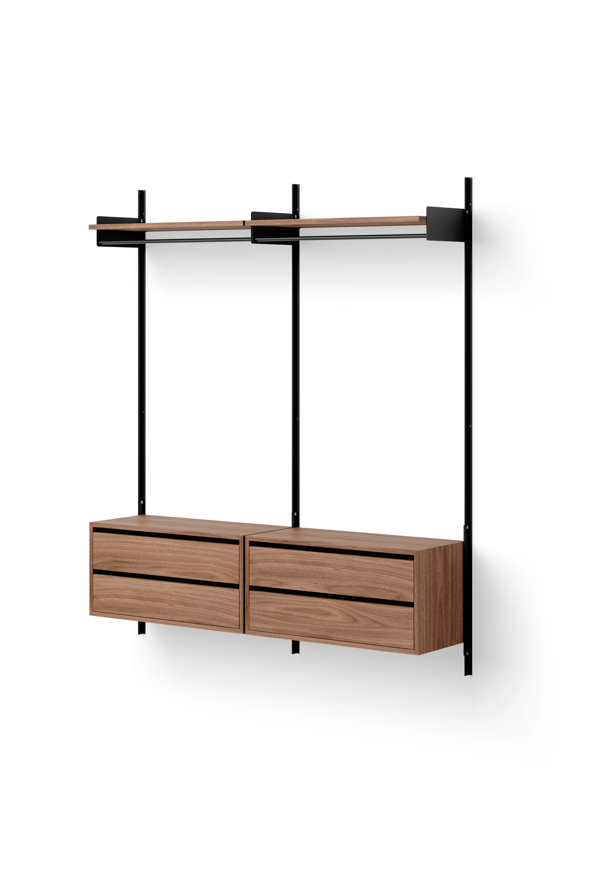 New Works laatikko-osasto 79x35 cm, Saksanpähkinä New Works