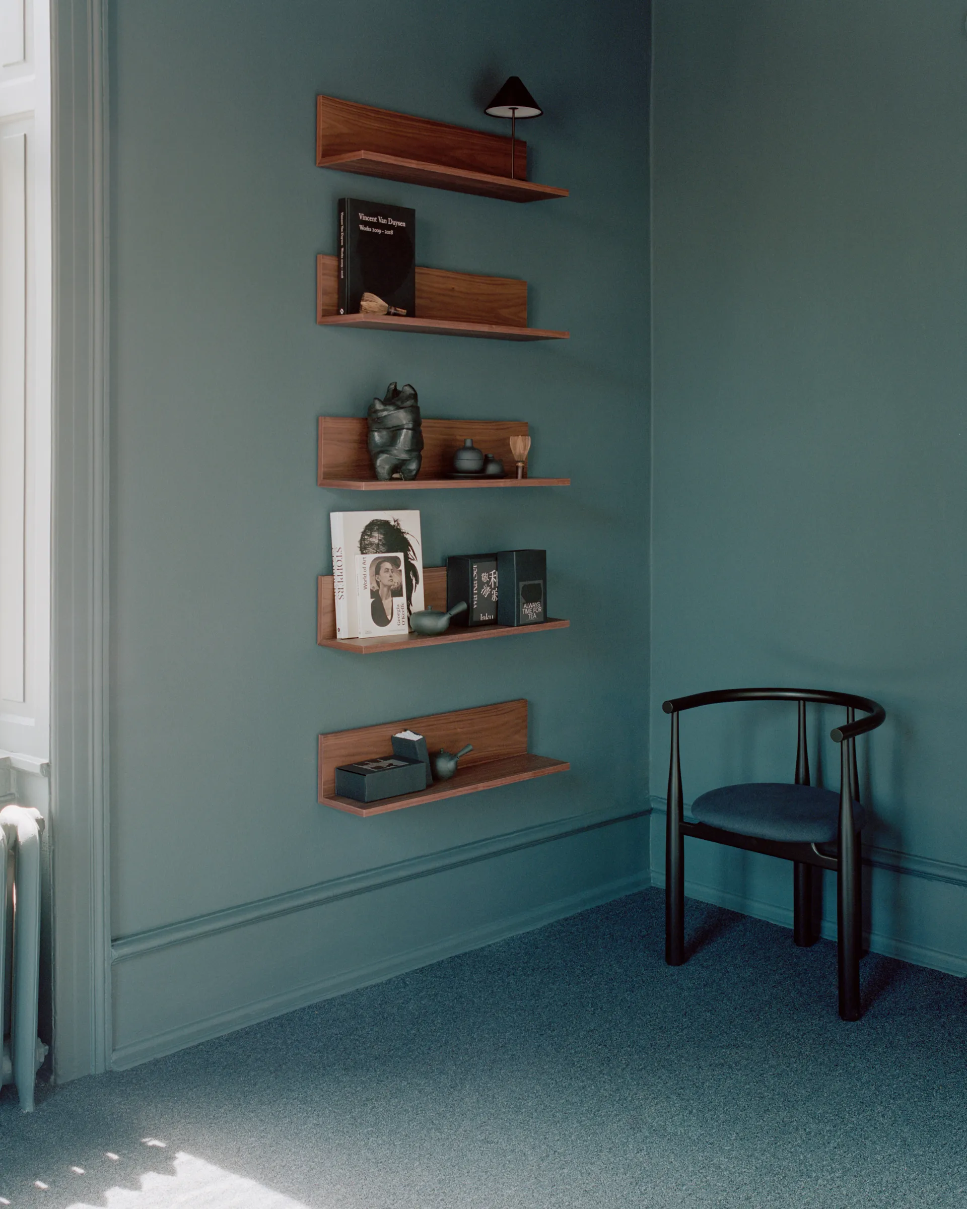 Tana seinähylly 75 cm, Saksanpähkinä New Works