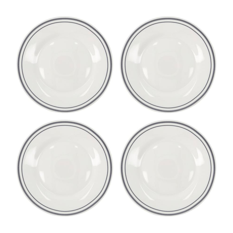 Nicolas Vahé Bistro lautanen 23 cm 4-pakkaus Harmaa