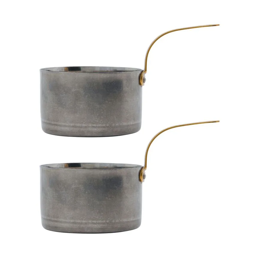 Esittely mini-kattila Ø10 cm 2 kpl, Hopeahiottu Nicolas Vahé