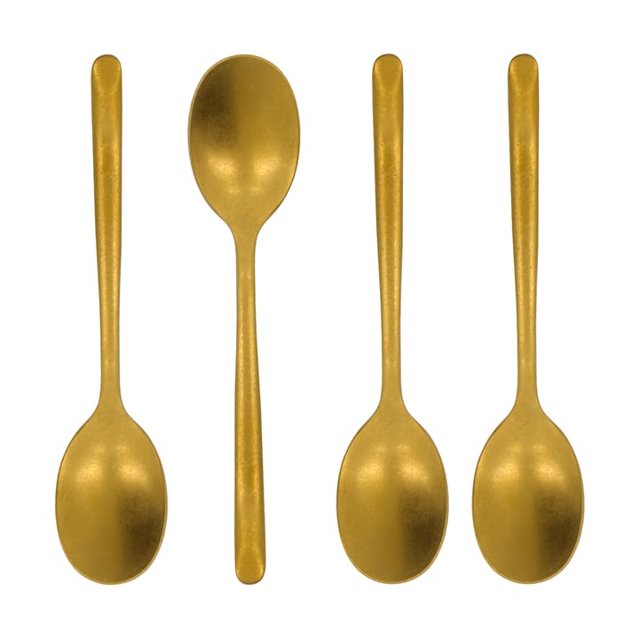 Nicolas Vahé teelusikka 4-pack - Antiikkikultafinish - Nicolas Vahé