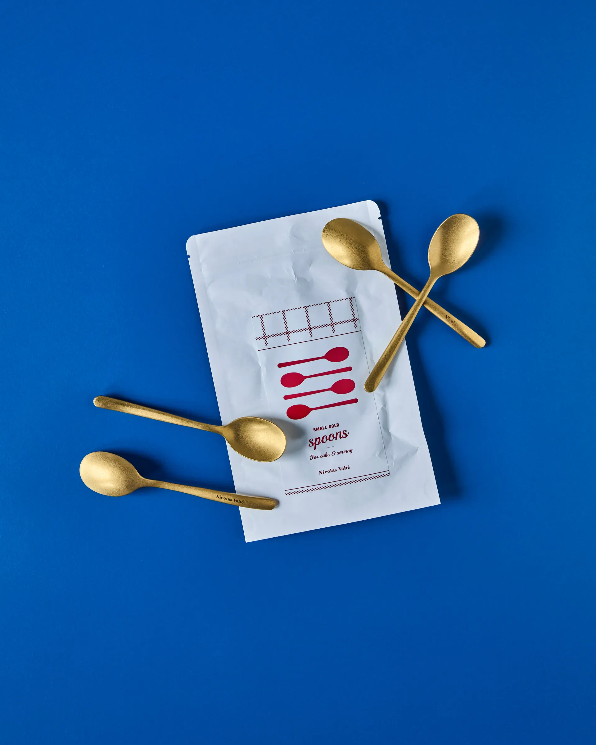 Nicolas Vahé teelusikka 4-pack, Antiikkikultafinish Nicolas Vahé