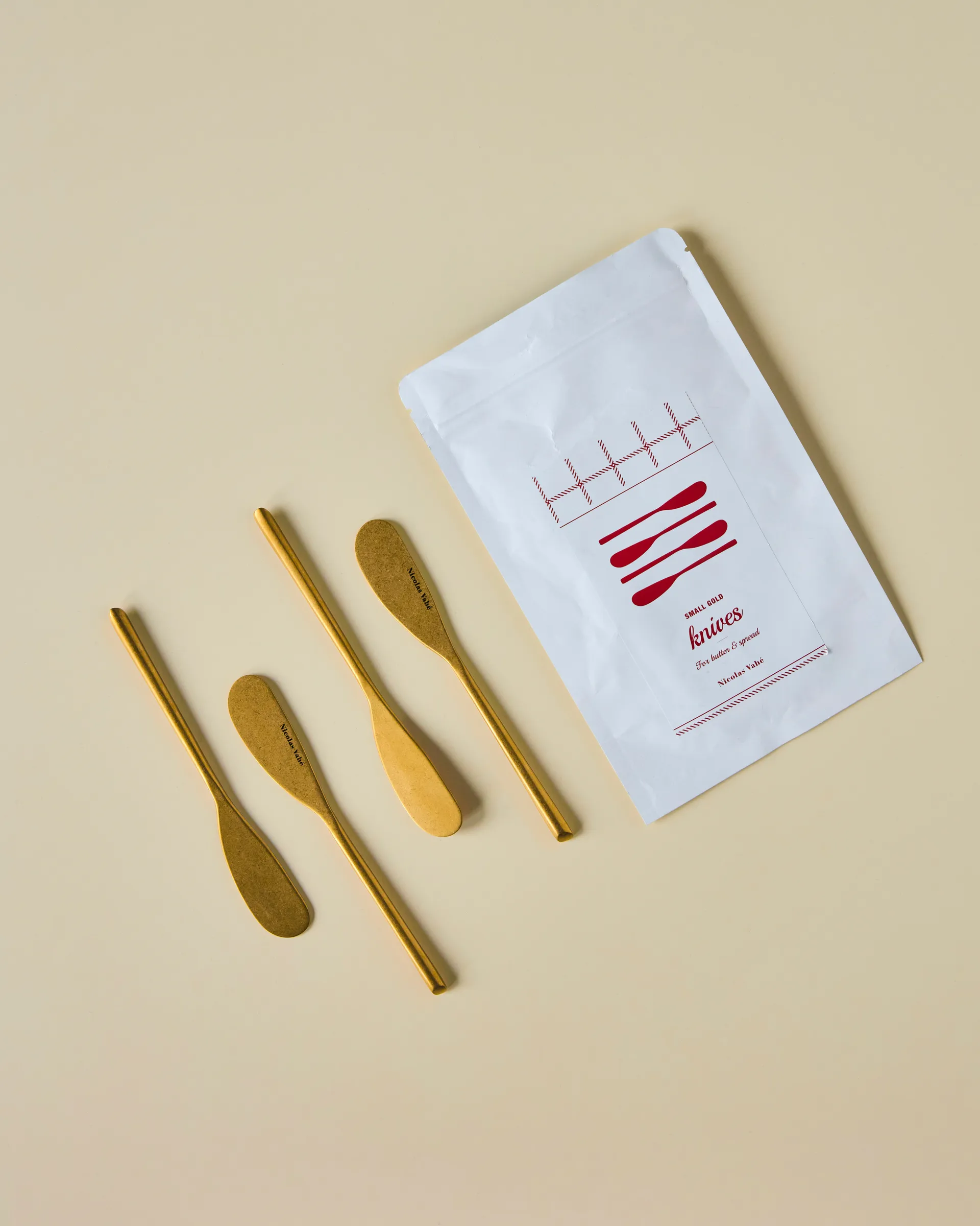 Nicolas Vahé voiveitsi 4 kpl, Antiikkikultafinish Nicolas Vahé