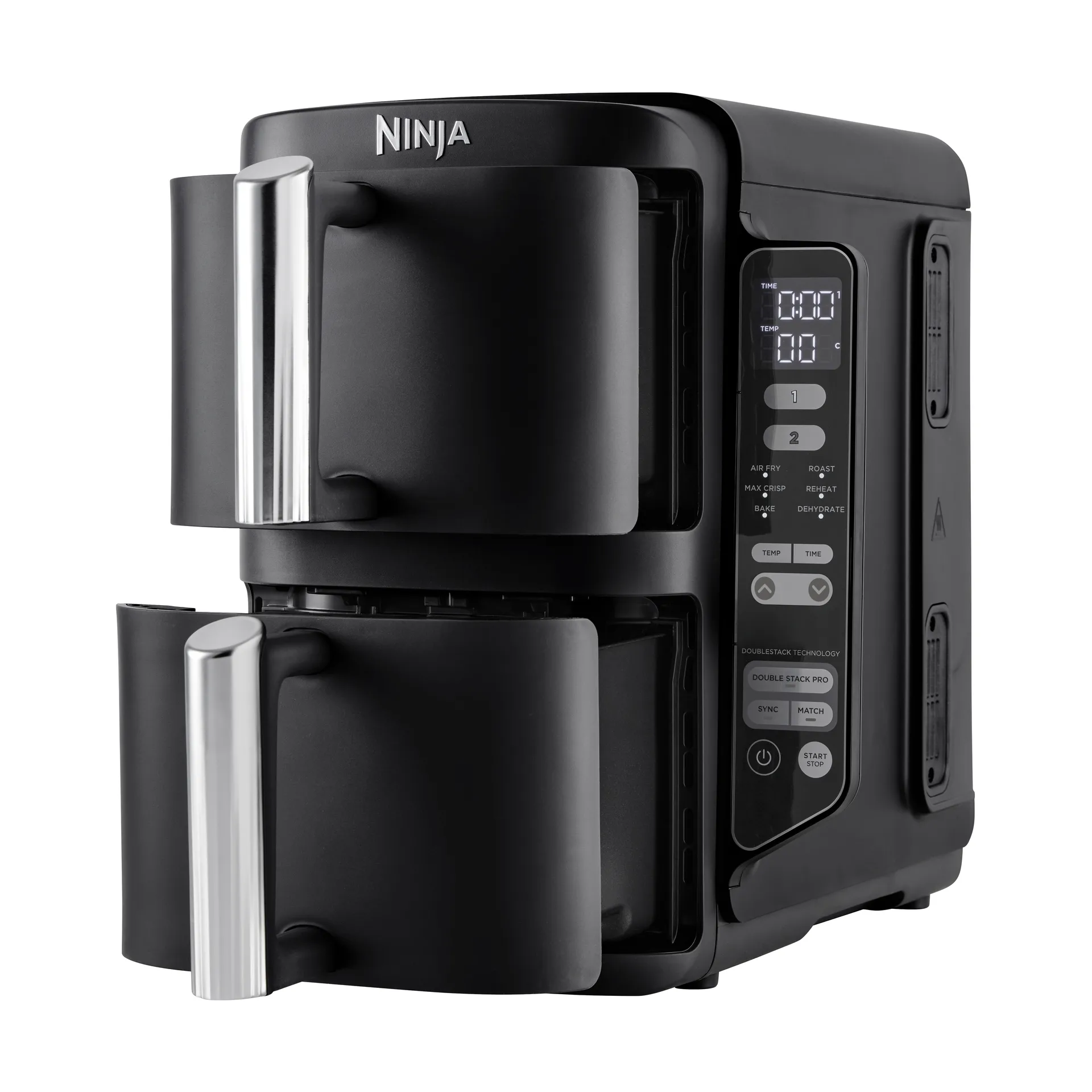 Ninja Air Fryer SL300EU double stack 2 laatikkoa 7,6 l, Musta Ninja