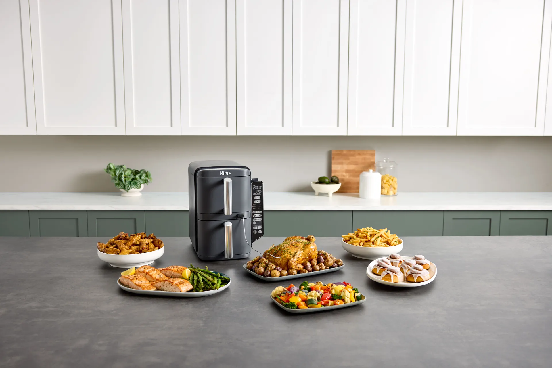 Ninja Air Fryer SL451EU pinottava dual zone XL 9,5 l, Musta Ninja