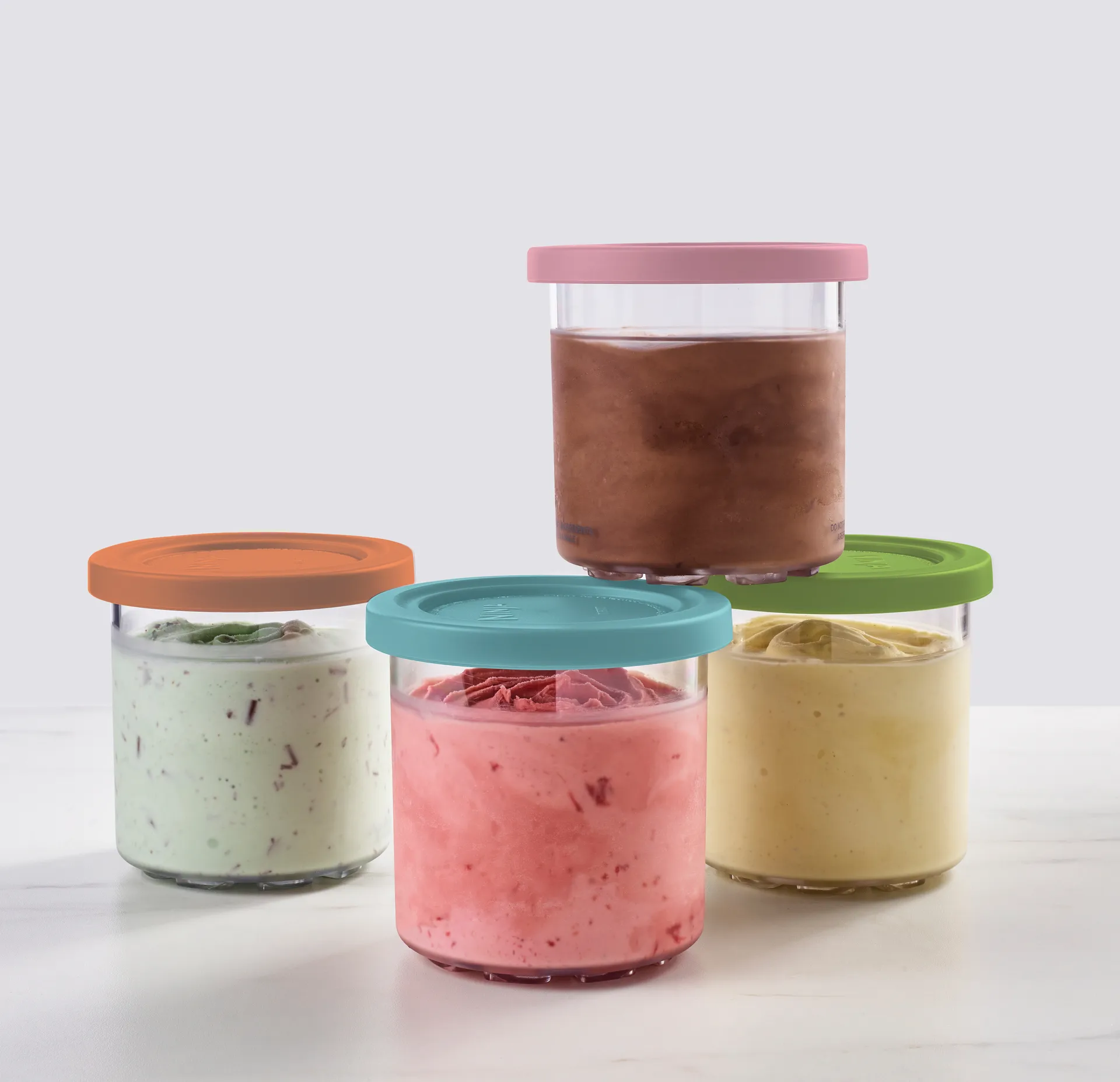 Ninja CREAMi 4 lisäkupia 470 ml NC300EU-malliin, Sininen/vaaleanpunainen/vihreä/ruskea Ninja