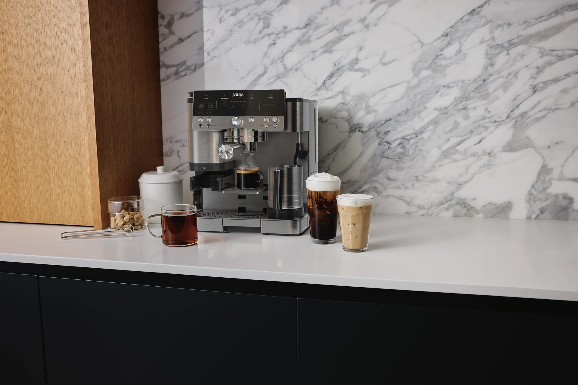 Ninja Luxe™ café premier 3-in-1 espressokone, Musta Ninja