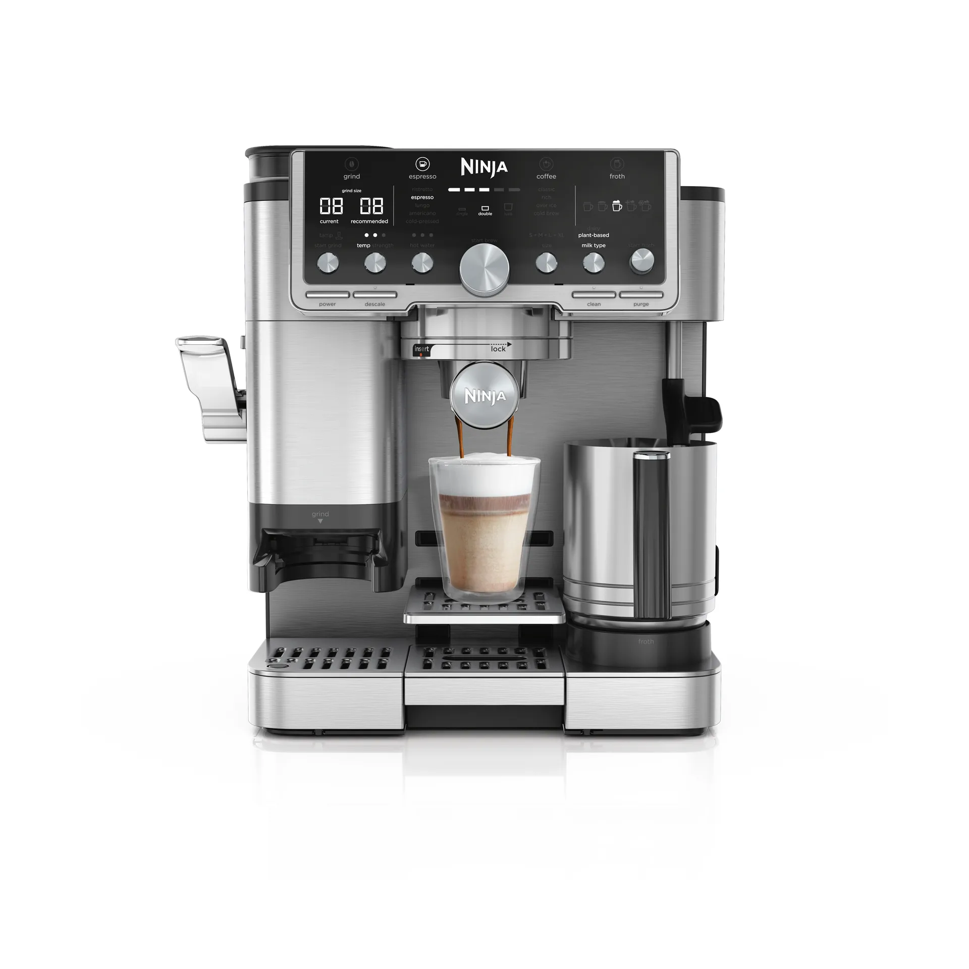 Ninja Luxe café pro series 3-in-1 espressokone, Ruostumaton teräs Ninja