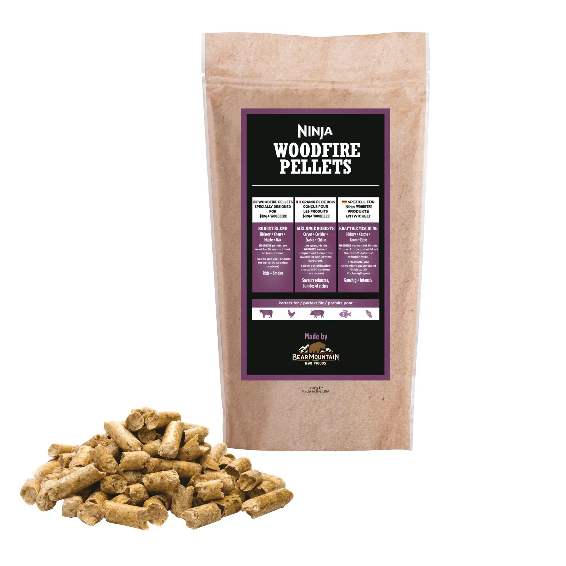Ninja Woodfire pellets Robust Blend , 900 g Ninja