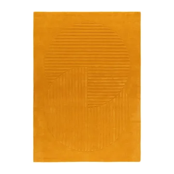 Levels Circles villamatto - Keltainen, 170x240 cm - NJRD