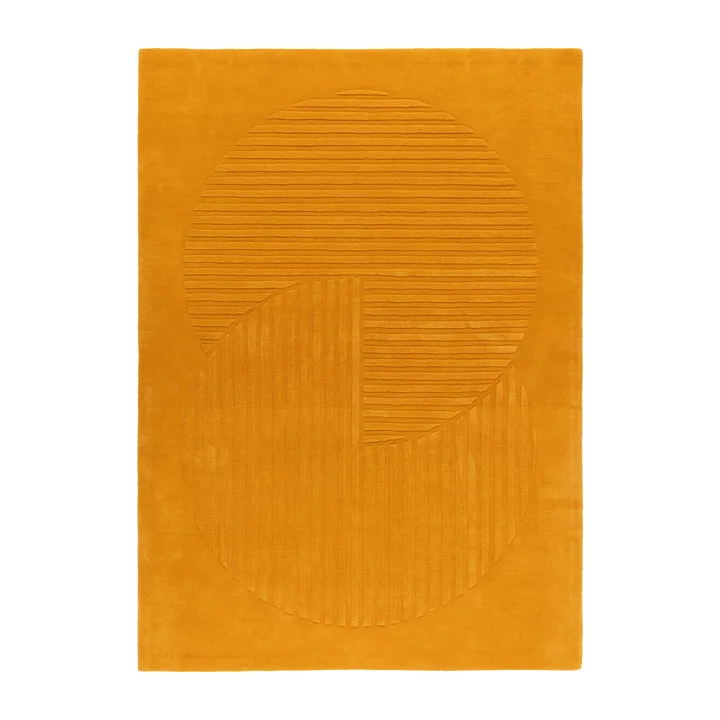 Levels Circles villamatto - Keltainen, 170x240 cm - NJRD