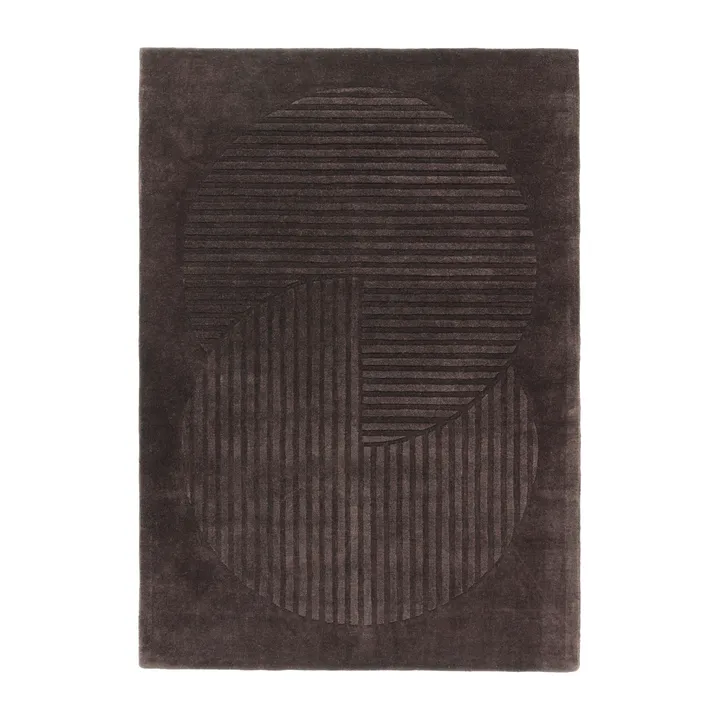 Levels Circles villamatto - Ruskea, 170x240 cm - NJRD