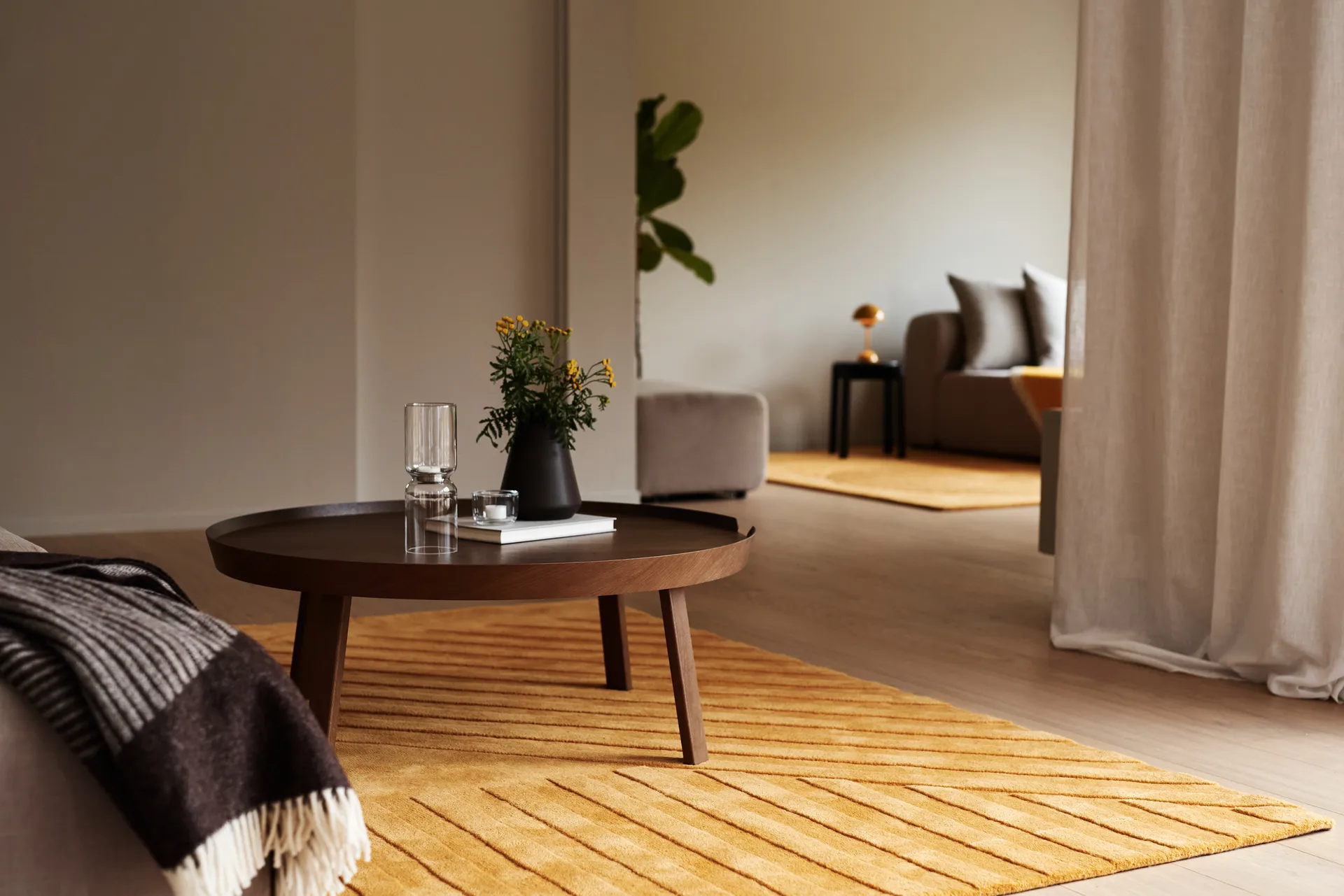 Levels Stripes villamatto, Keltainen, 170x240 cm NJRD
