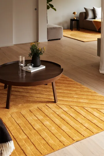Levels Stripes villamatto - Keltainen, 170x240 cm - NJRD
