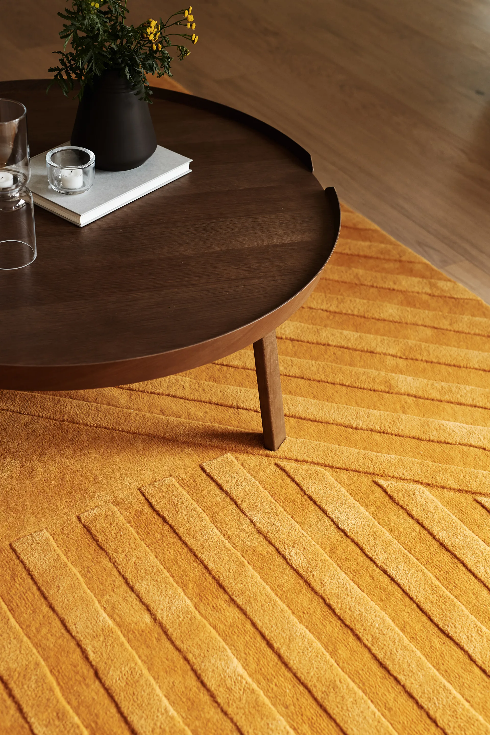 Levels Stripes villamatto, Keltainen, 170x240 cm NJRD