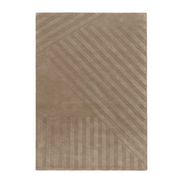 Levels Stripes villamatto - Myyränruskea, 170x240 cm - NJRD
