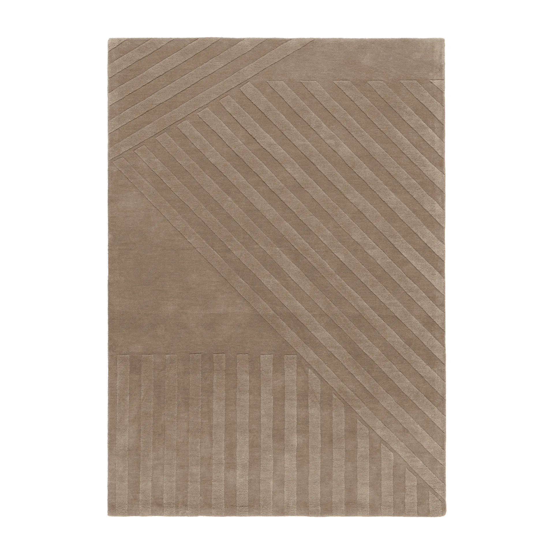 Levels Stripes villamatto, Myyränruskea, 200x300 cm NJRD