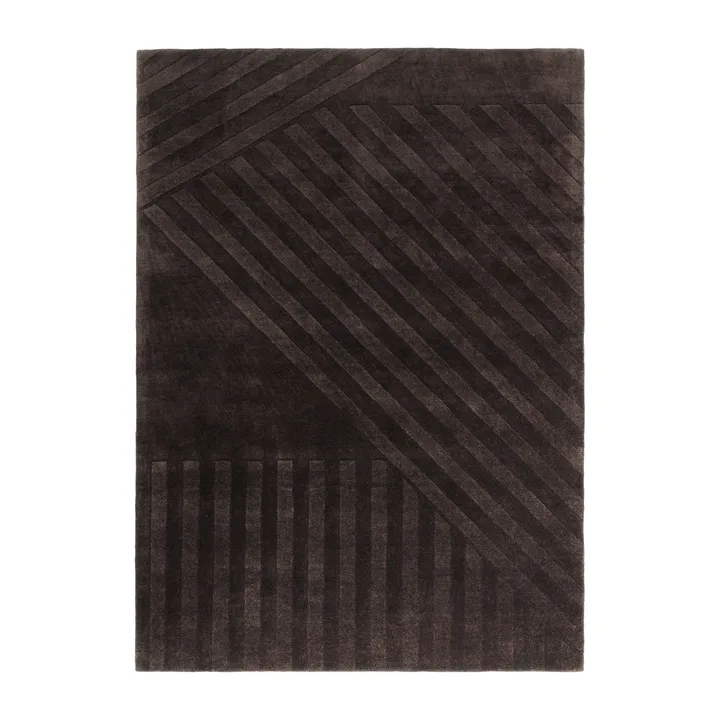 Levels Stripes villamatto - Ruskea, 170x240 cm - NJRD