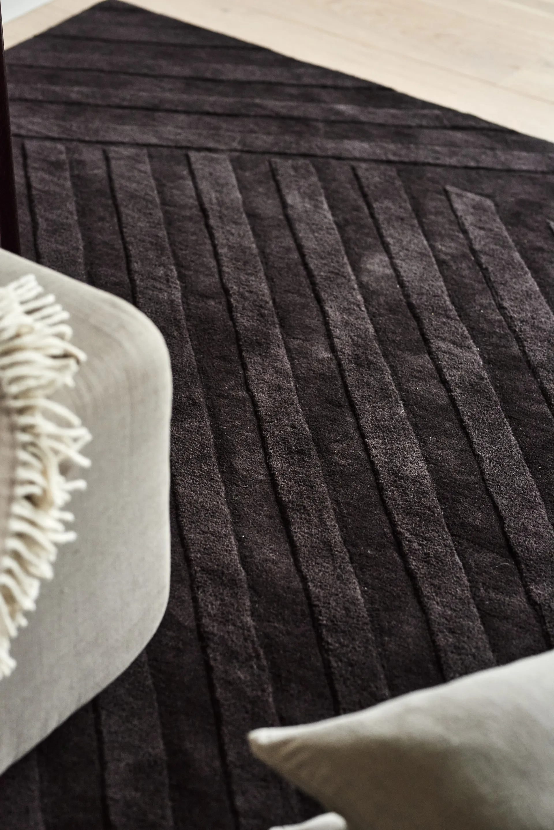 Levels Stripes villamatto, Ruskea, 200x300 cm NJRD