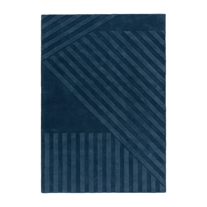 Levels Stripes villamatto - Sininen, 200x300 cm - NJRD