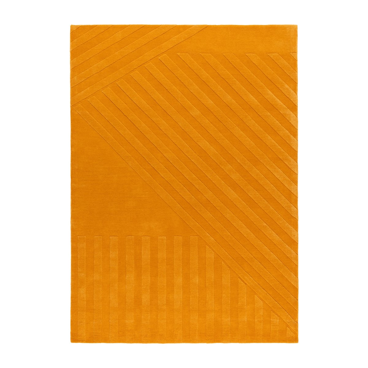 NJRD Levels villamatto stripes keltainen 170x240 cm