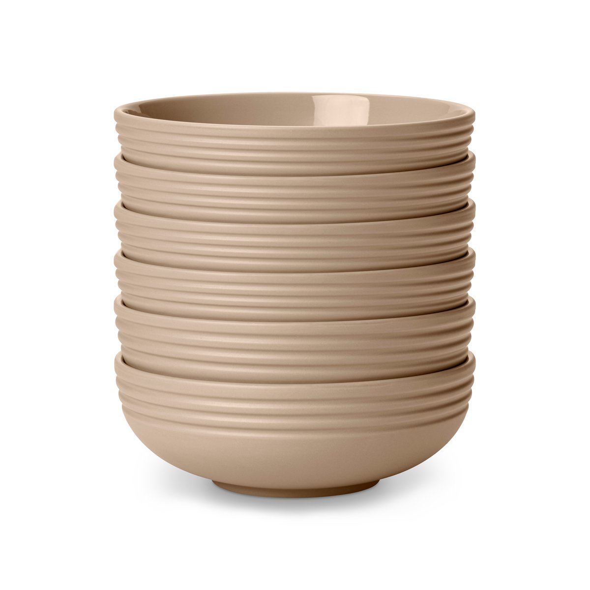 NJRD Lines-kulho 16 cm, 6 kpl beige | Skandinaavinen Sisustus | Aamiaiskulhot | Beige