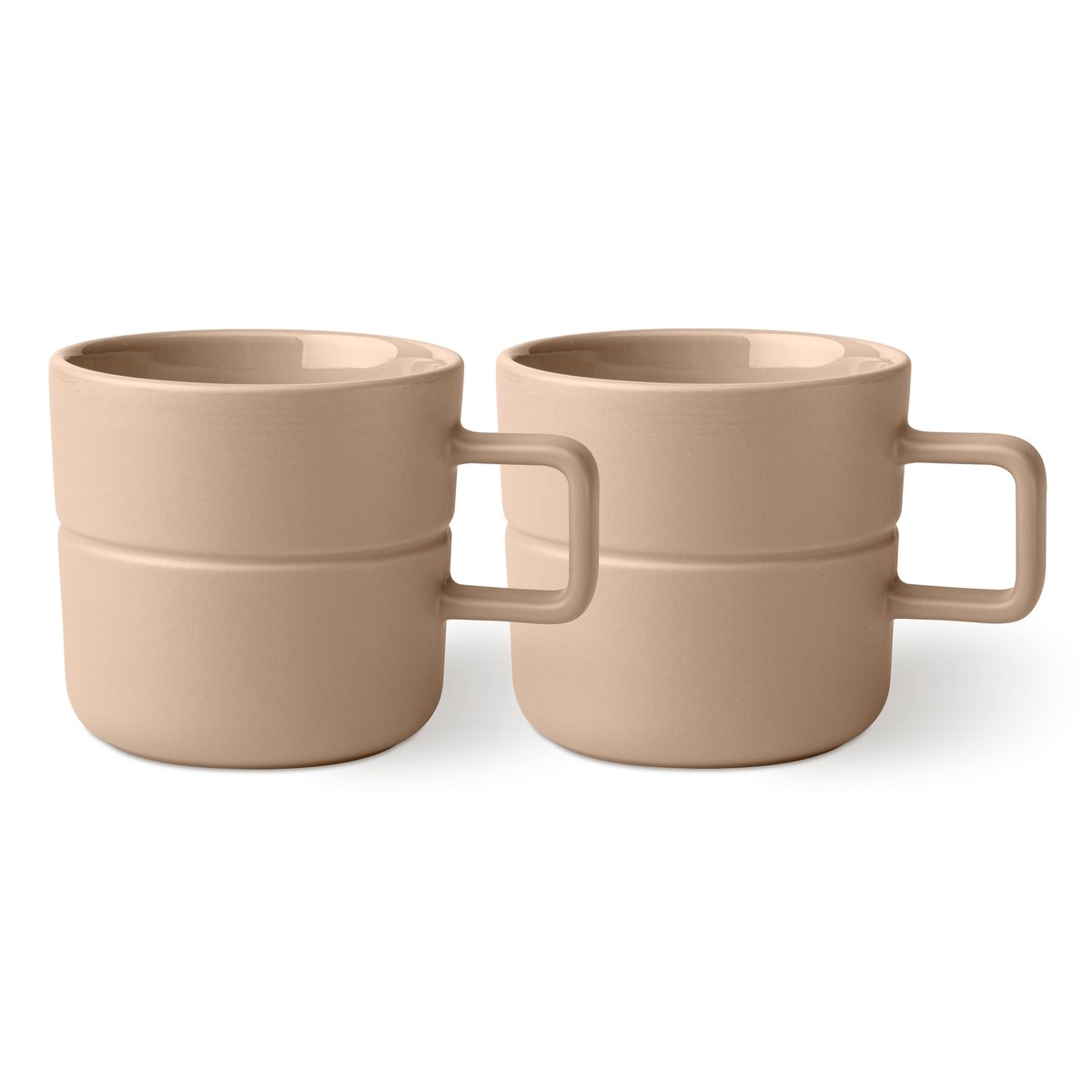 NJRD Lines-muki 50 cl, 2 kpl beige | Skandinaavinen Sisustus | Kahvikupit | Beige
