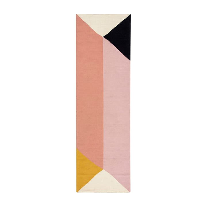 Rectangles blocks -kelim-matto, vaaleanpunainen - 80x240 cm - NJRD