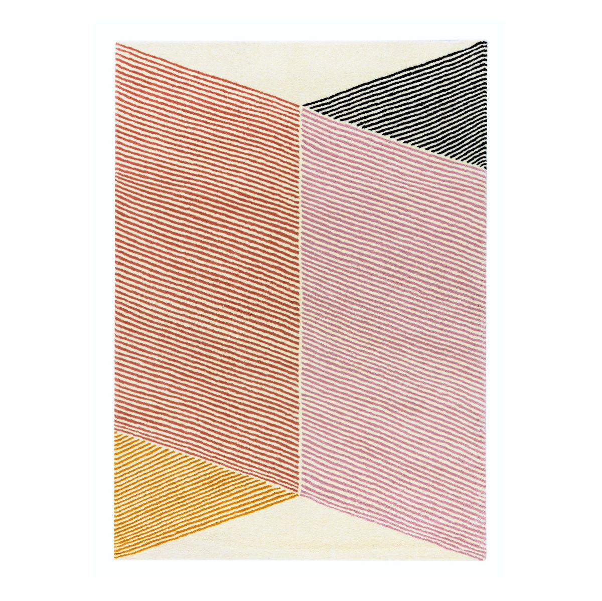 NJRD Rectangles-villamatto vaaleanpunainen 170×240 cm