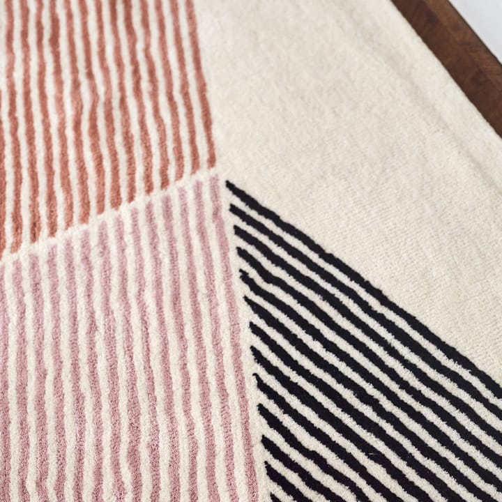 Rectangles-villamatto, vaaleanpunainen - 170x240 cm - NJRD
