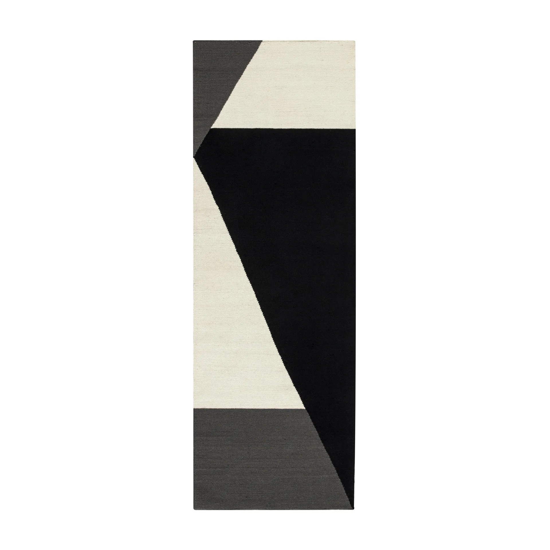 Stripes blocks -kelim-matto, musta, 80x240 cm NJRD