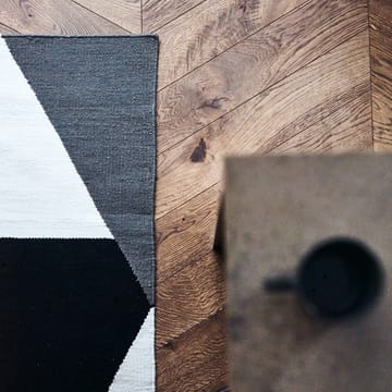 Stripes blocks -kelim-matto, musta - 80x240 cm - NJRD