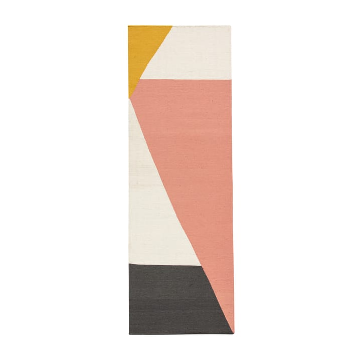 Stripes blocks -kelim-matto, vaaleanpunainen - 80x240 cm - NJRD