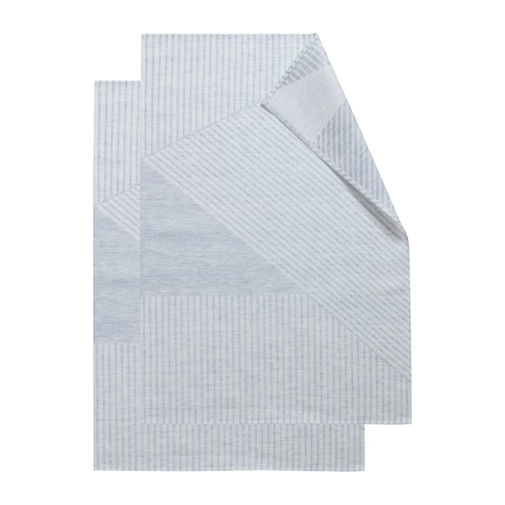 Stripes keittiöpyyhe 47x70 cm 2-pack - Sininen-valkoinen - NJRD