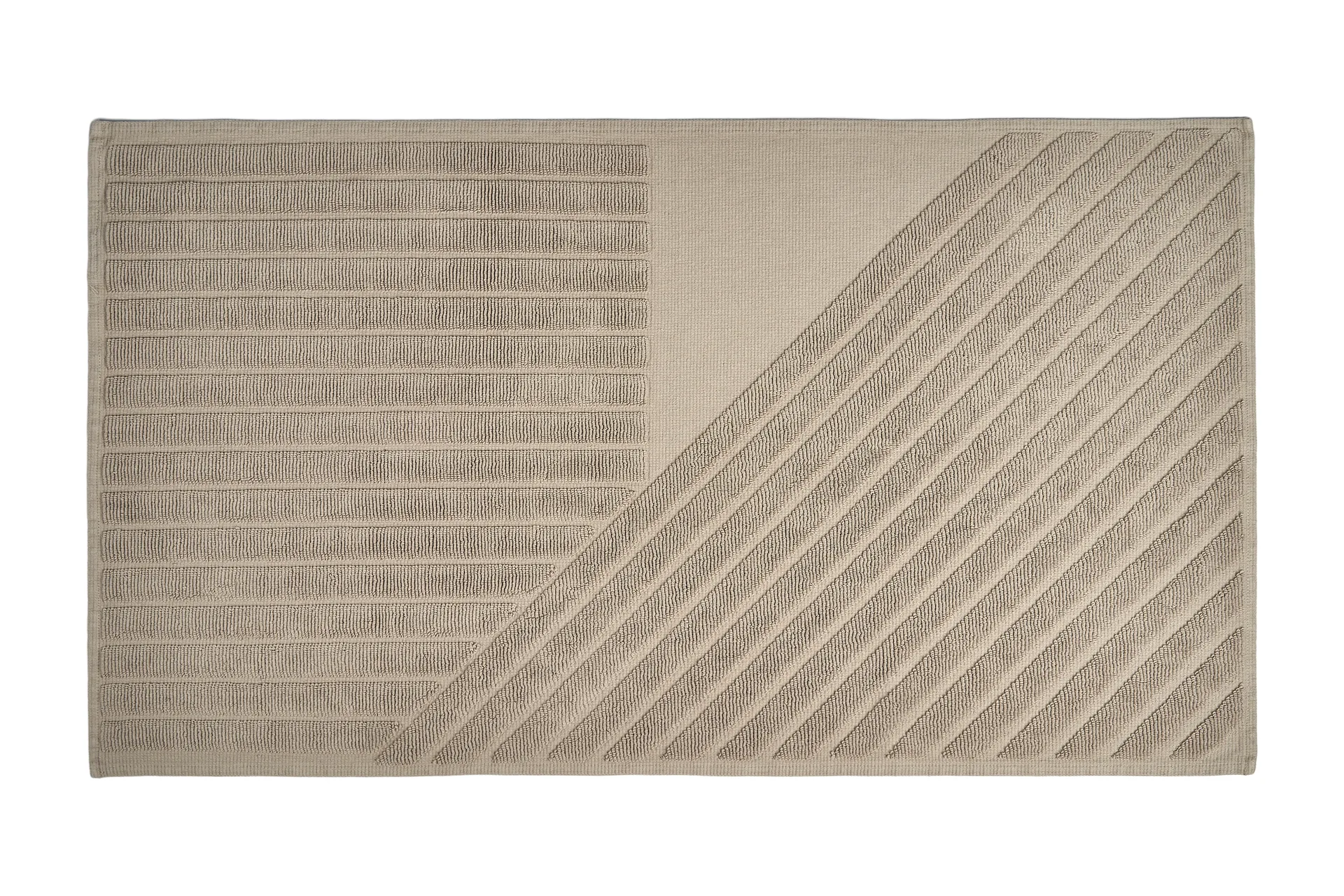 Stripes kylpyhuoneenmatto 50x90 cm, Beige NJRD