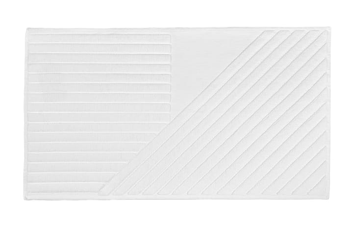 Stripes kylpyhuoneenmatto 50x90 cm - Valkoinen - NJRD