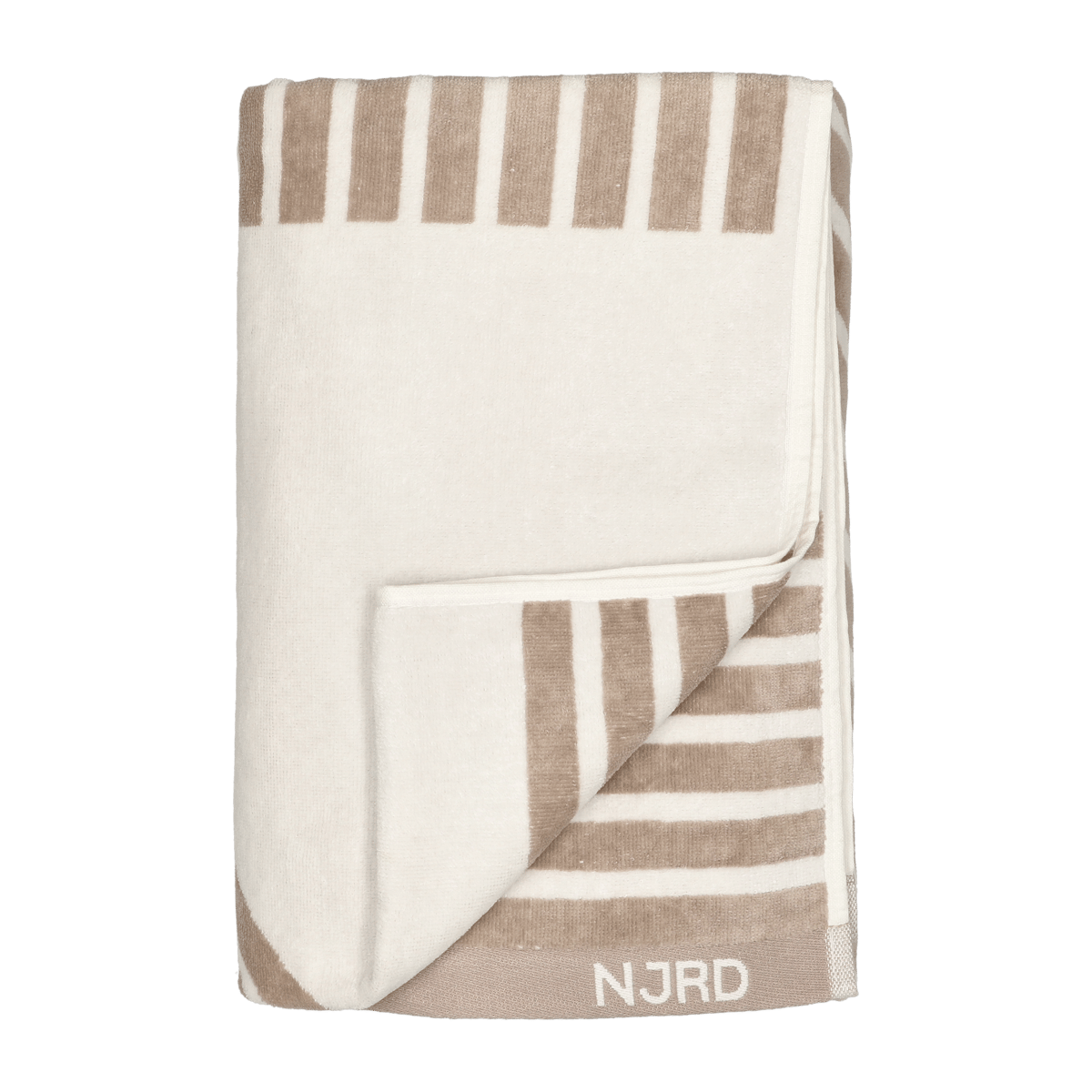 NJRD Stripes kylpypyyhe 100 x 150 cm Beige | Skandinaavinen Sisustus | Kylpypyyhkeet | Beige