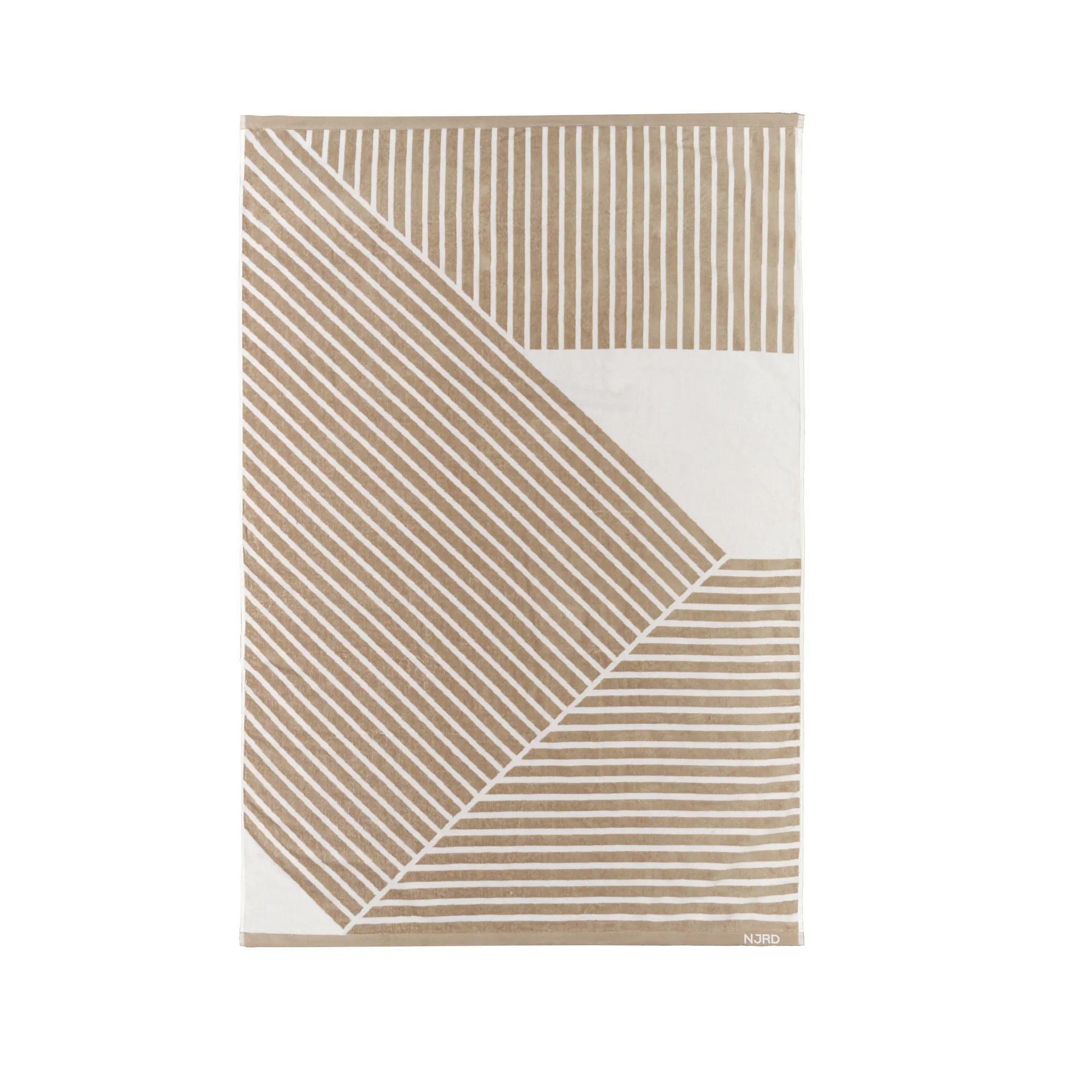 Stripes kylpypyyhe 100 x 150 cm, Beige NJRD