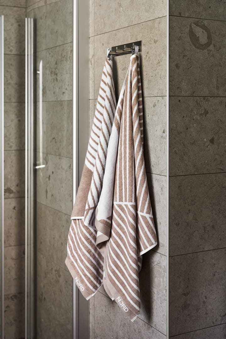 Stripes kylpypyyhe 70x140 cm - Beige - NJRD