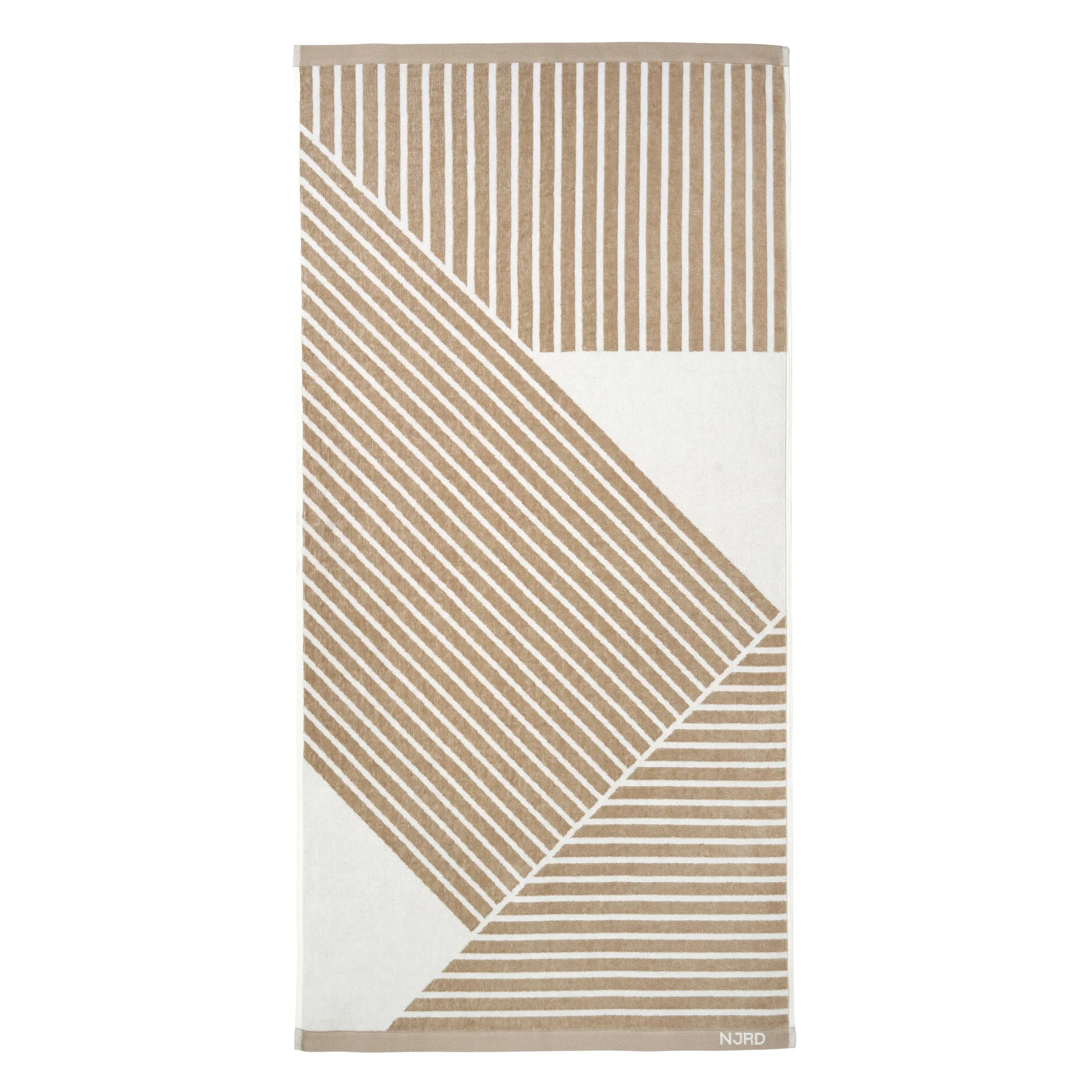 Stripes kylpypyyhe 70x140 cm, Beige NJRD