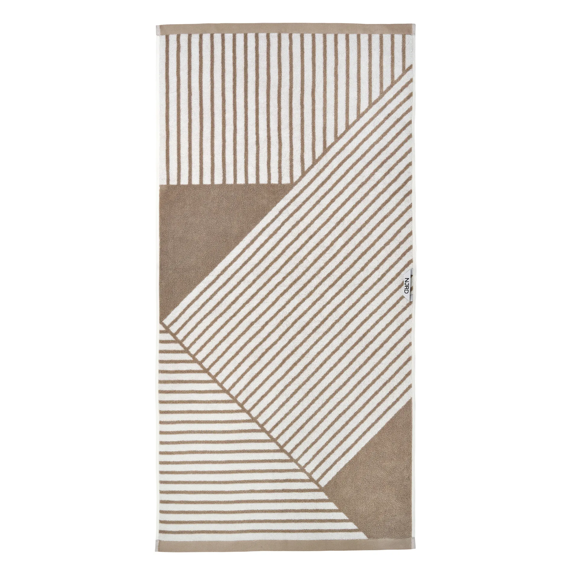 Stripes kylpypyyhe 70x140 cm, Beige NJRD