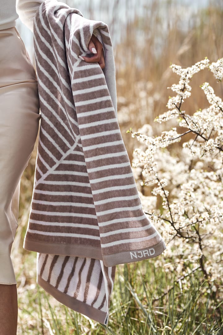 Stripes kylpypyyhe 70x140 cm, Beige NJRD