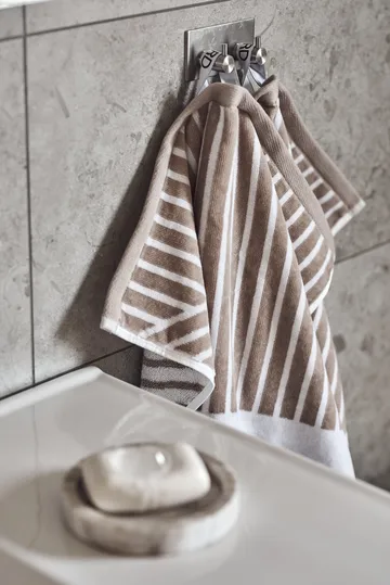 Stripes pyyhesetti 4 osaa - Beige - NJRD