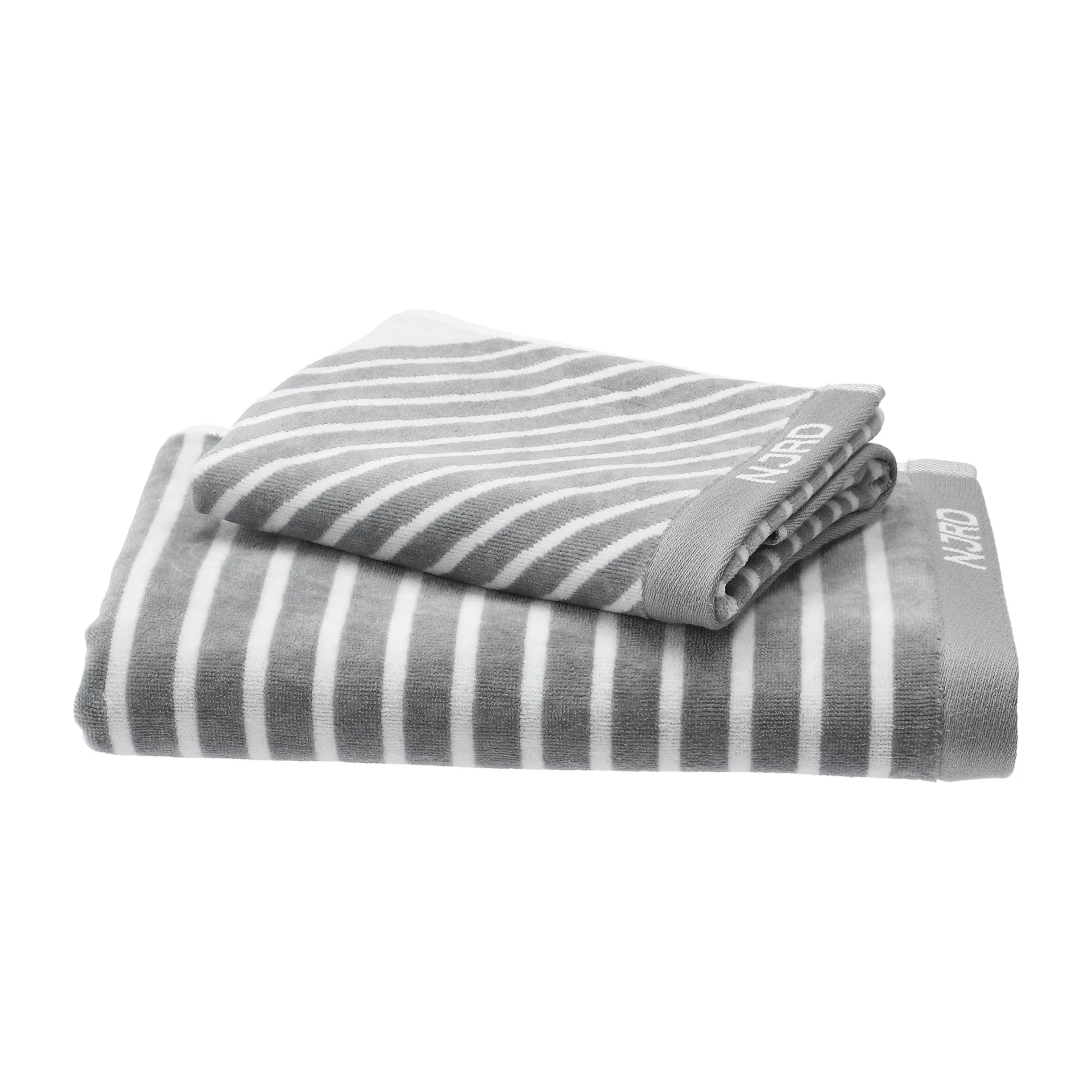 Stripes pyyhesetti 4 osaa - Harmaa,  NJRD